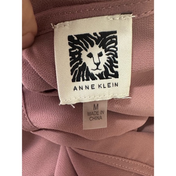 Anne Klein rusty pink long sleeves layered blouse size M - Picture 3 of 11